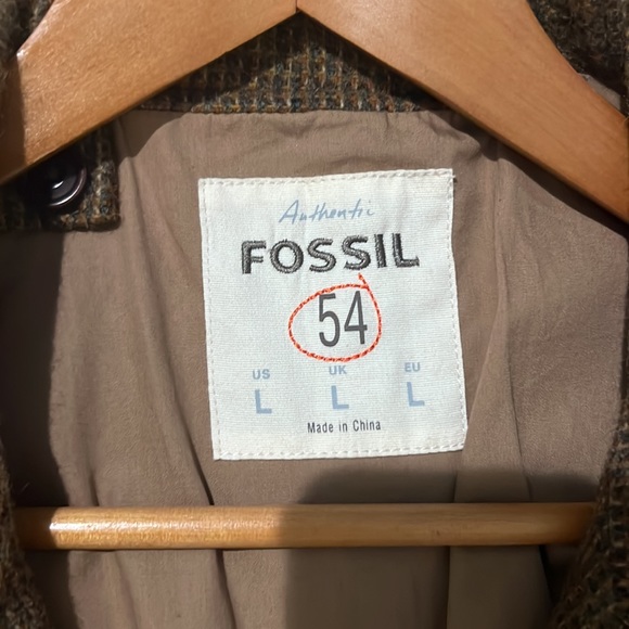 Fossil men’s wool jacket, size large - Picture 3 of 6